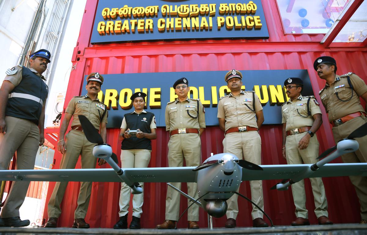 India’s first ‘Police Drone Unit’ launched in Chennai The Hindu